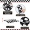 150 PCS Checkered Large 6 Inch Font Letters and Punctuation Set Black White (Black Checkered)